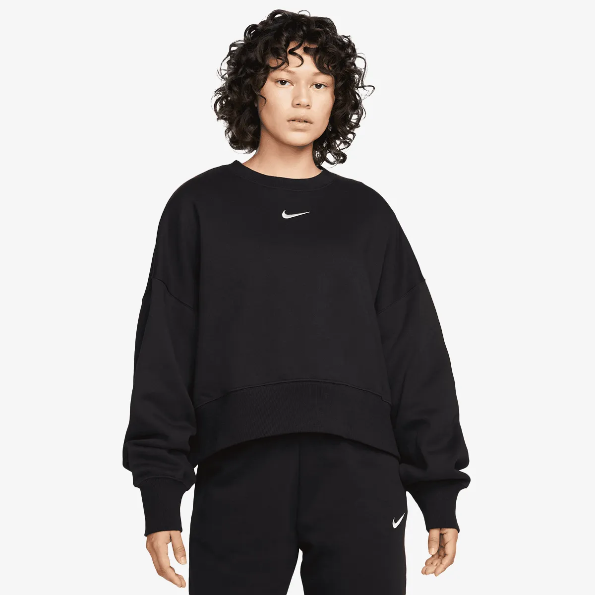 NIKE Majica bez kragne W NSW PHNX FLC CREW OOS 