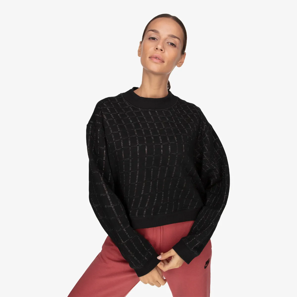 NIKE Majica bez kragne W NY TF LUXE COZY FLC CREW 