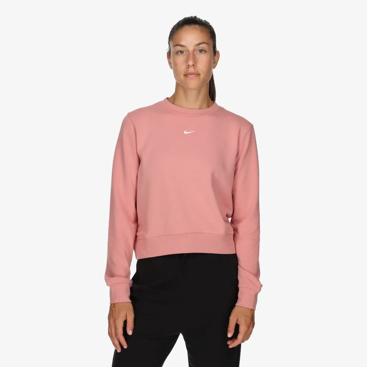 NIKE Majica bez kragne W NK ONE DF CREW LBR 