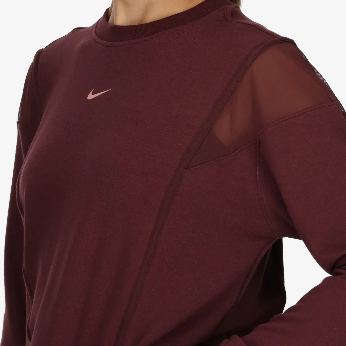 NIKE Majica bez kragne W NK ONE DF CREW NVLTY 
