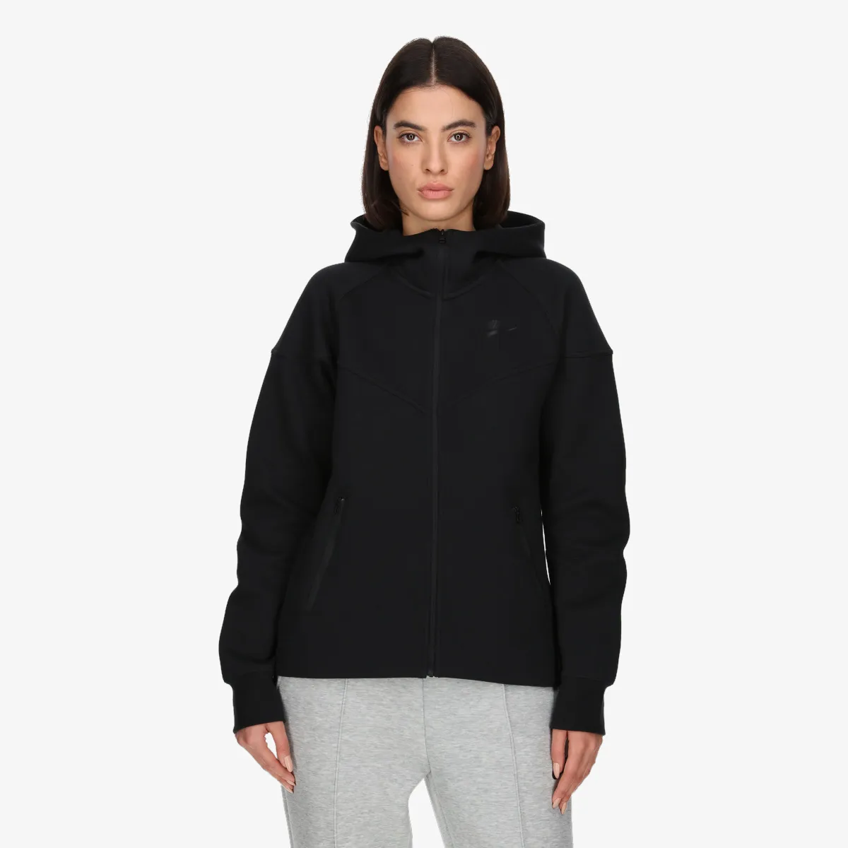 NIKE Majica s kapuljačom s patentom W NSW TCH FLC WR FZ HDY 