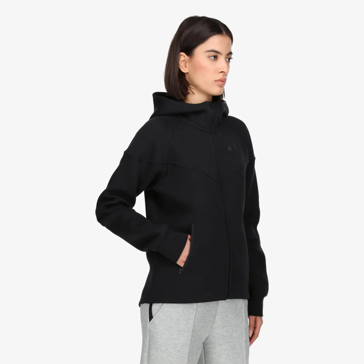 NIKE Majica s kapuljačom s patentom W NSW TCH FLC WR FZ HDY 