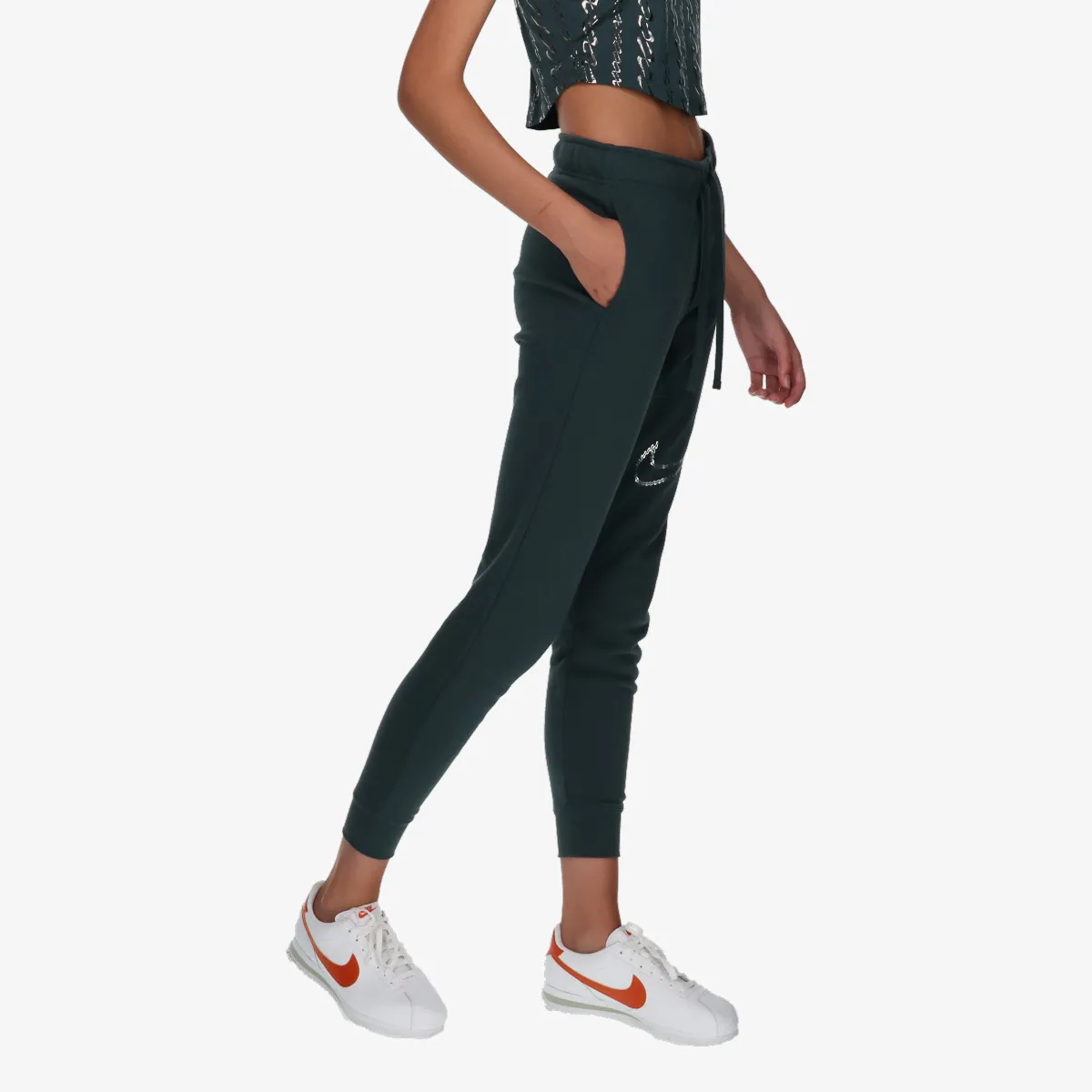 NIKE Hlače W NSW CLUB FLC SHINE MR PANT 