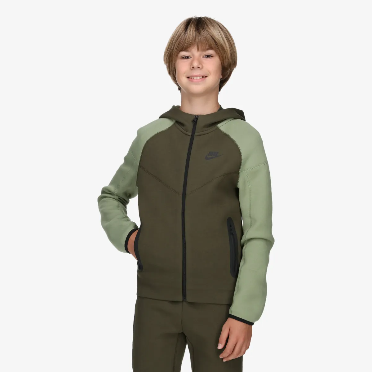 NIKE Majica s kapuljačom s patentom B NSW TECH FLC FZ 