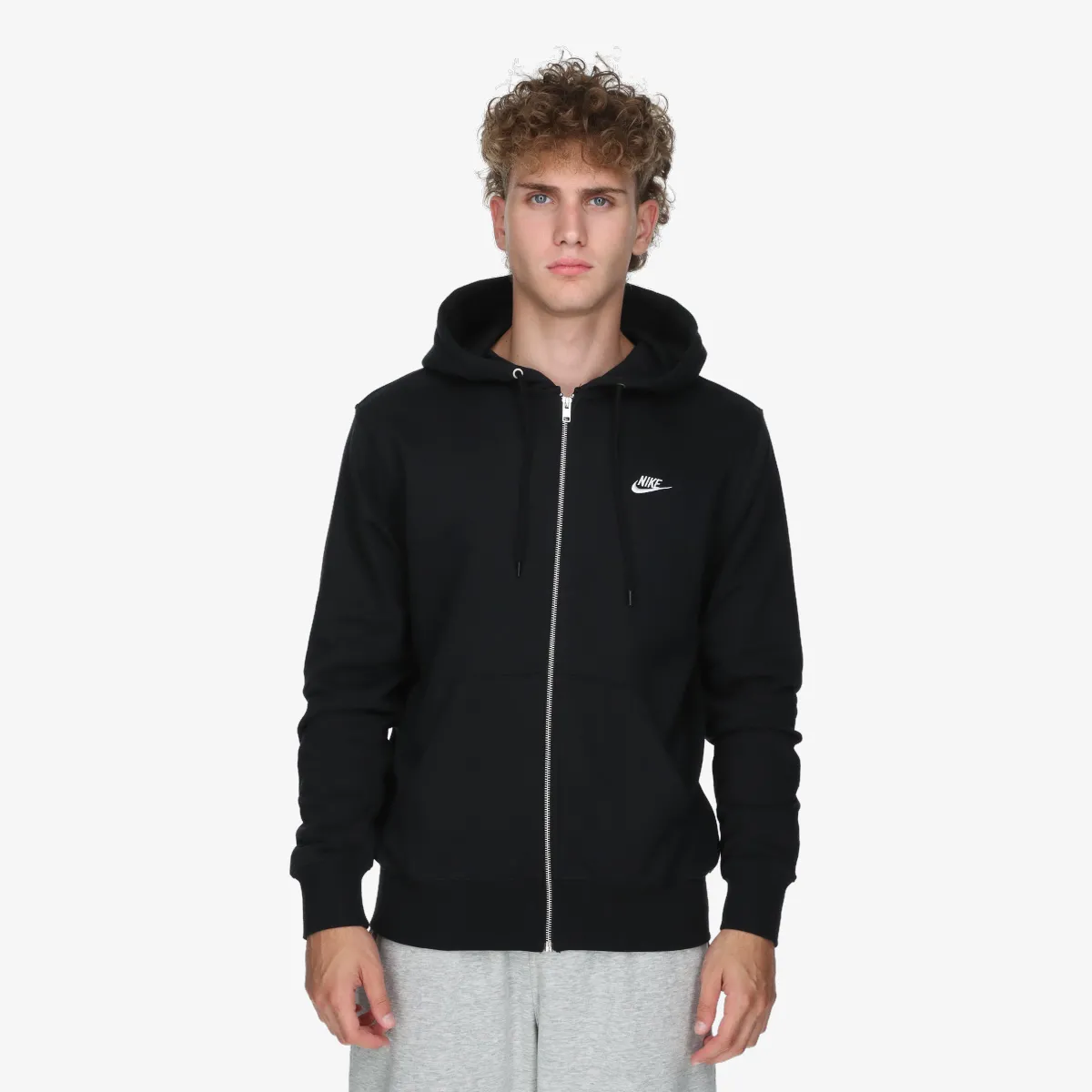 NIKE Majica s kapuljačom s patentom M NK CLUB FT FZ HOODIE 