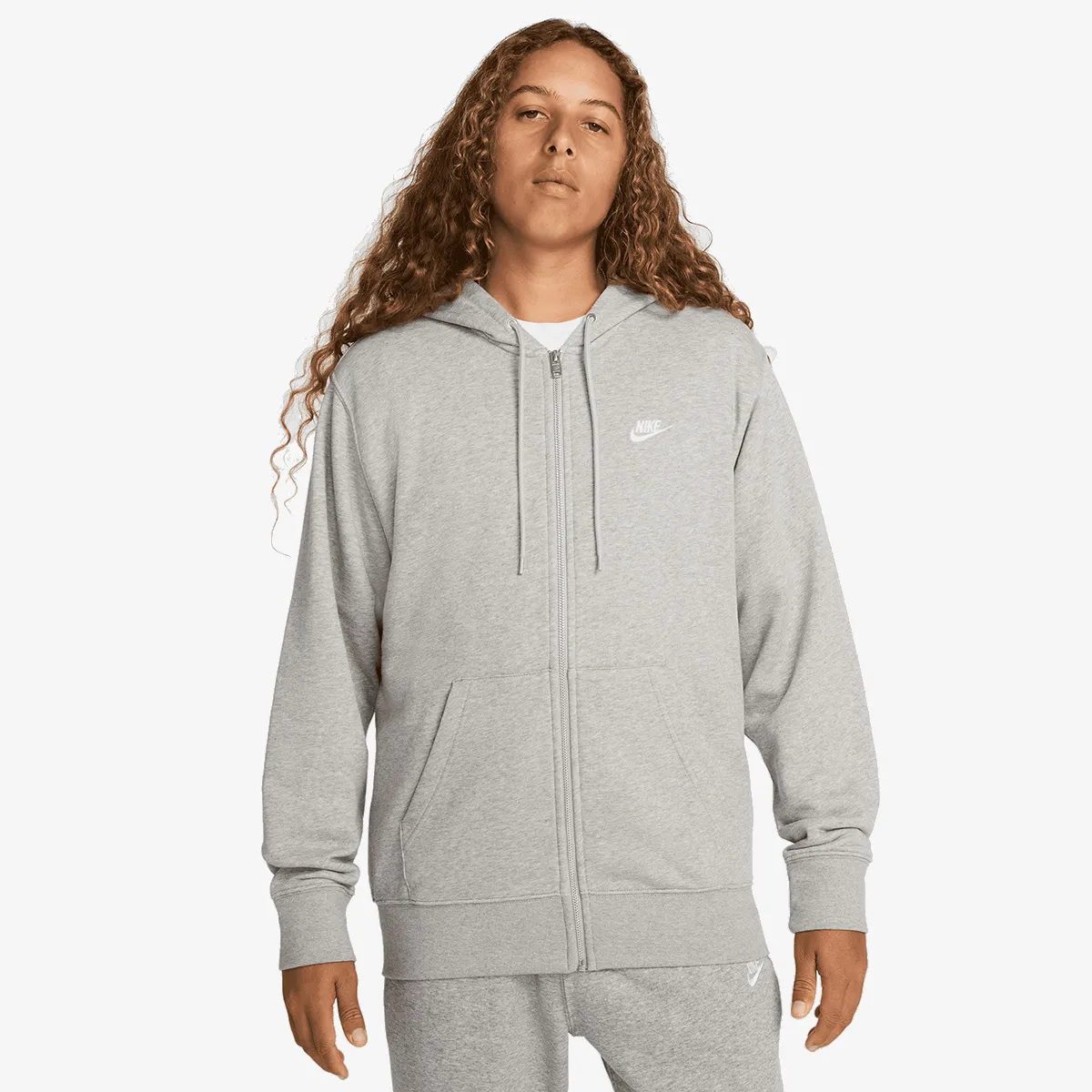 NIKE Majica s kapuljačom s patentom M NK CLUB FT FZ HOODIE 