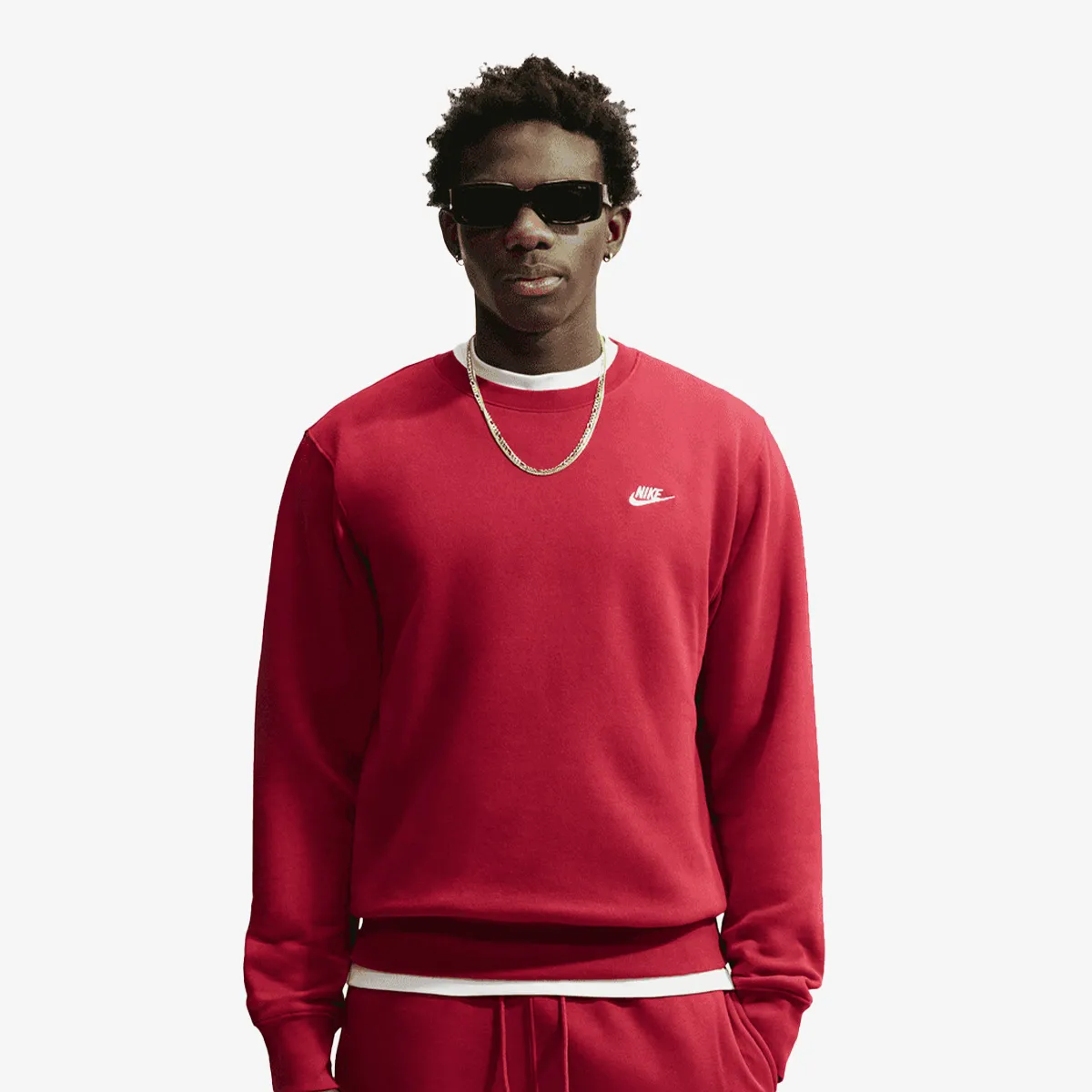 NIKE Majica bez kragne M NK CLUB BB GFX CREW 