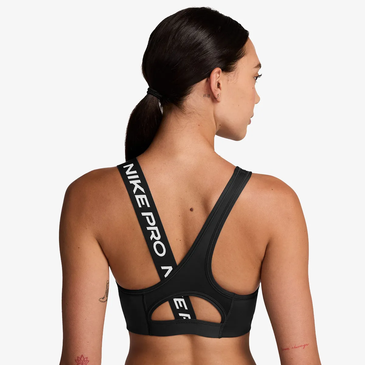 NIKE Sportski grudnjak W NP SWOOSH MS ASYM BRA 
