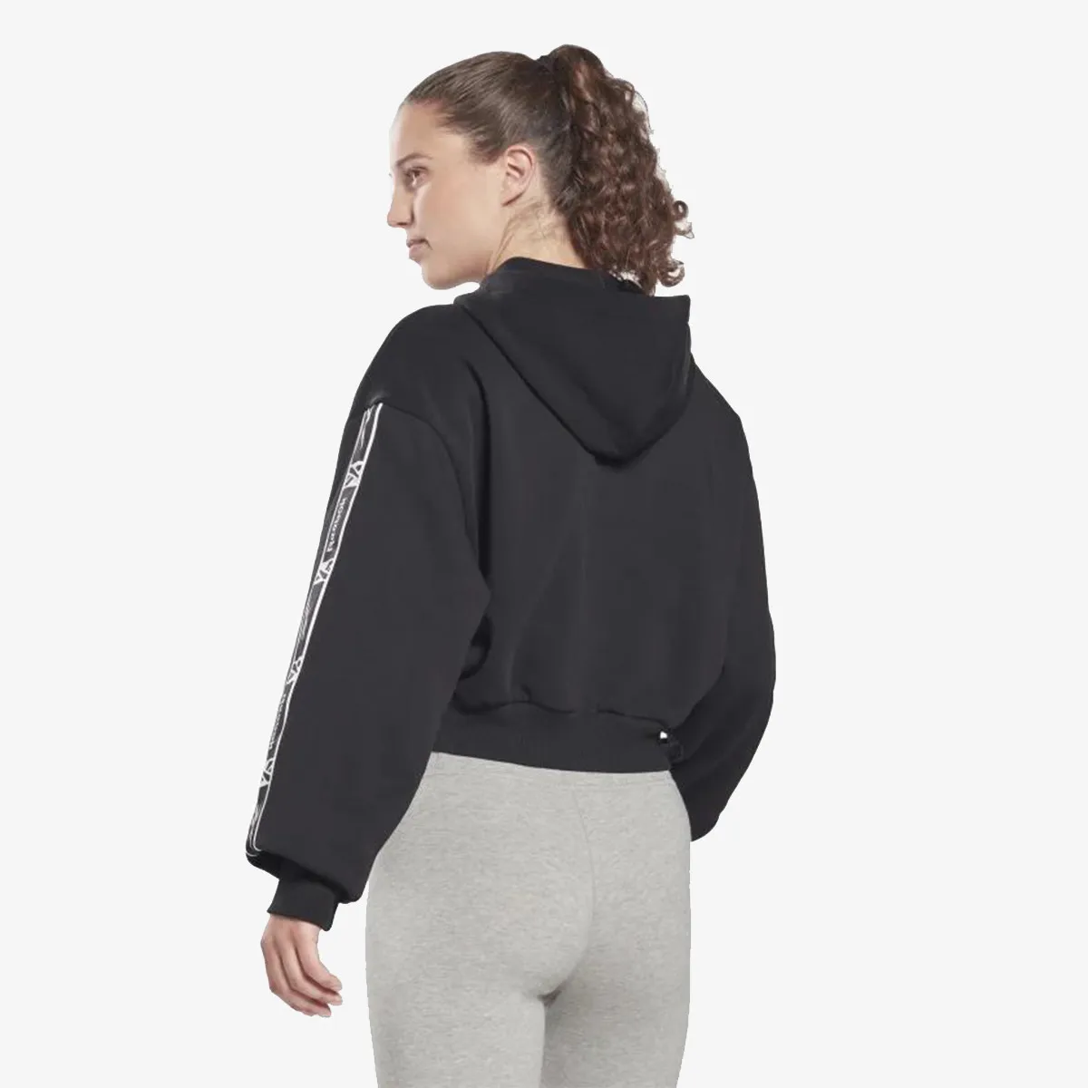 REEBOK Majica s kapuljačom s patentom Tape Pack Full Zip 