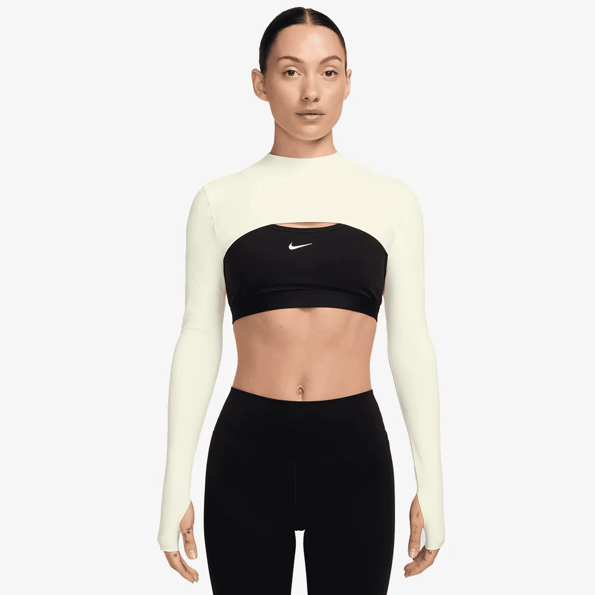 NIKE T-Shirt W NK ZENVY DF LS SHRUG TOP 