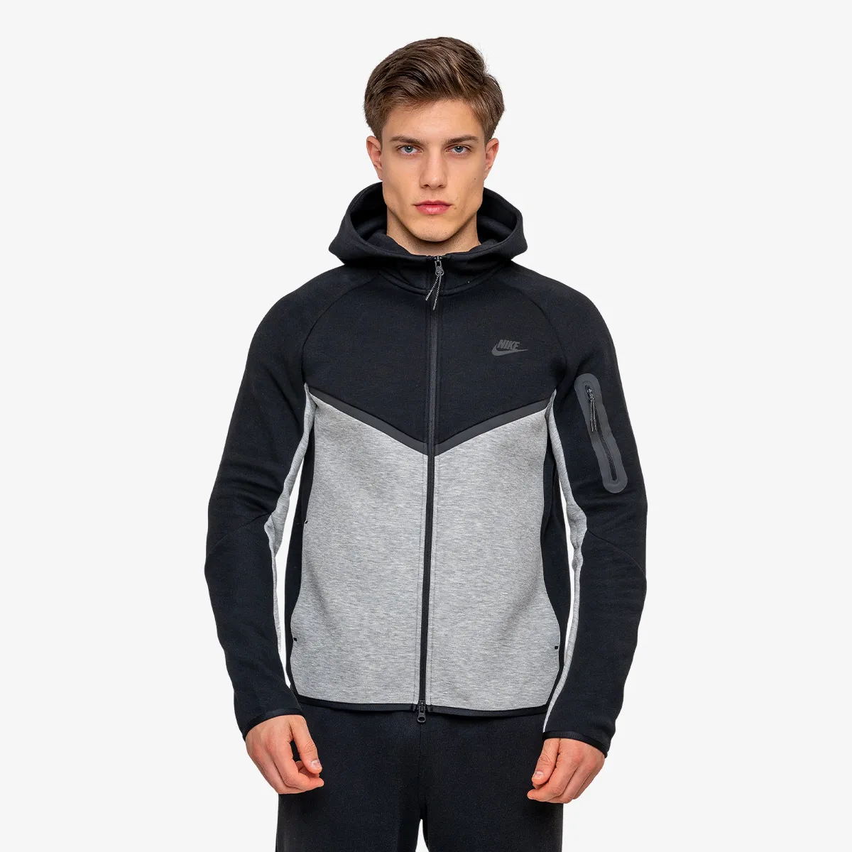 NIKE Majica s kapuljačom s patentom M NK TCH FLC WR FZ JKT 