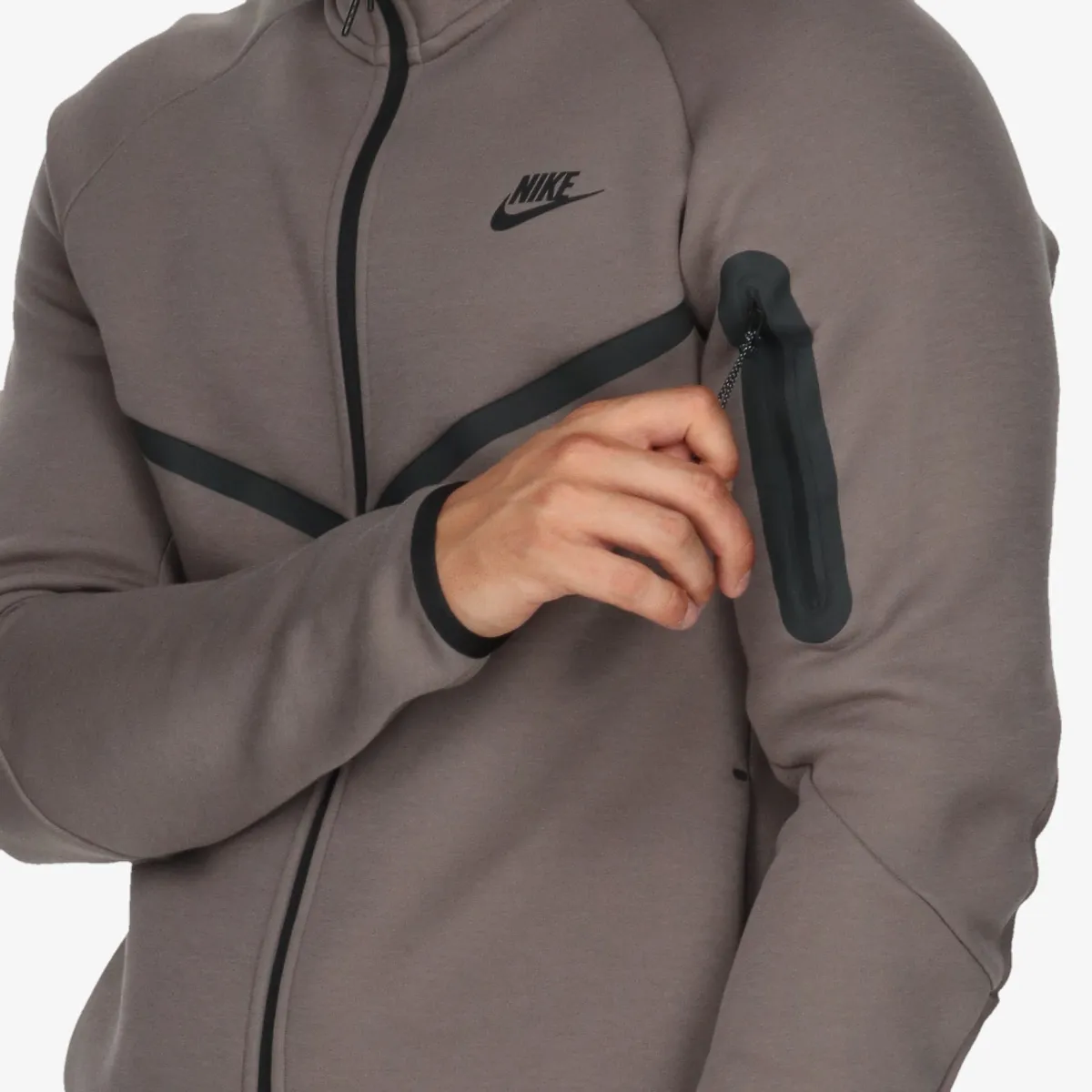 NIKE Majica s kapuljačom s patentom M NK TCH FLC FZ WR HOODIE