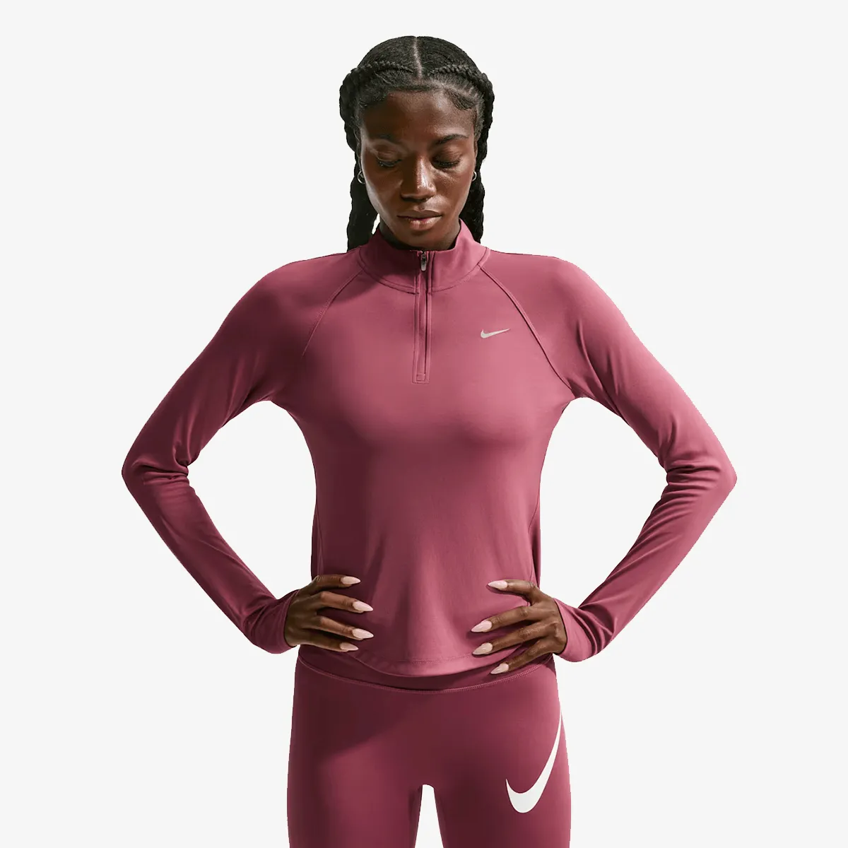 NIKE Majica dugih rukava W NK TEMPO DF HZ TP