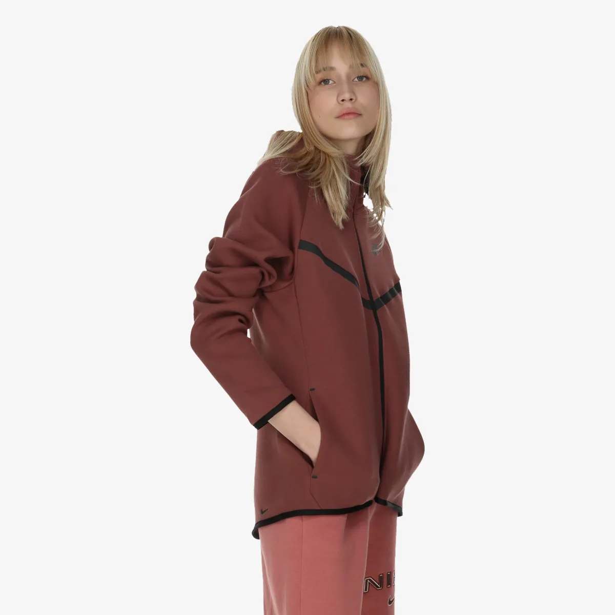 NIKE Majica s kapuljačom s patentom W NSW TCH FLC WR FZ HDY 2 