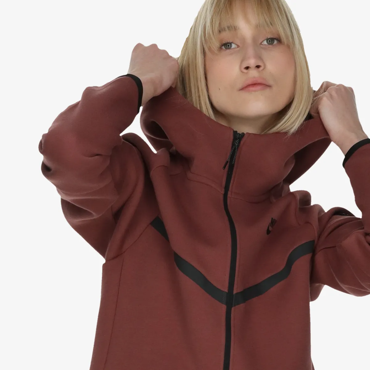 NIKE Majica s kapuljačom s patentom W NSW TCH FLC WR FZ HDY 2 