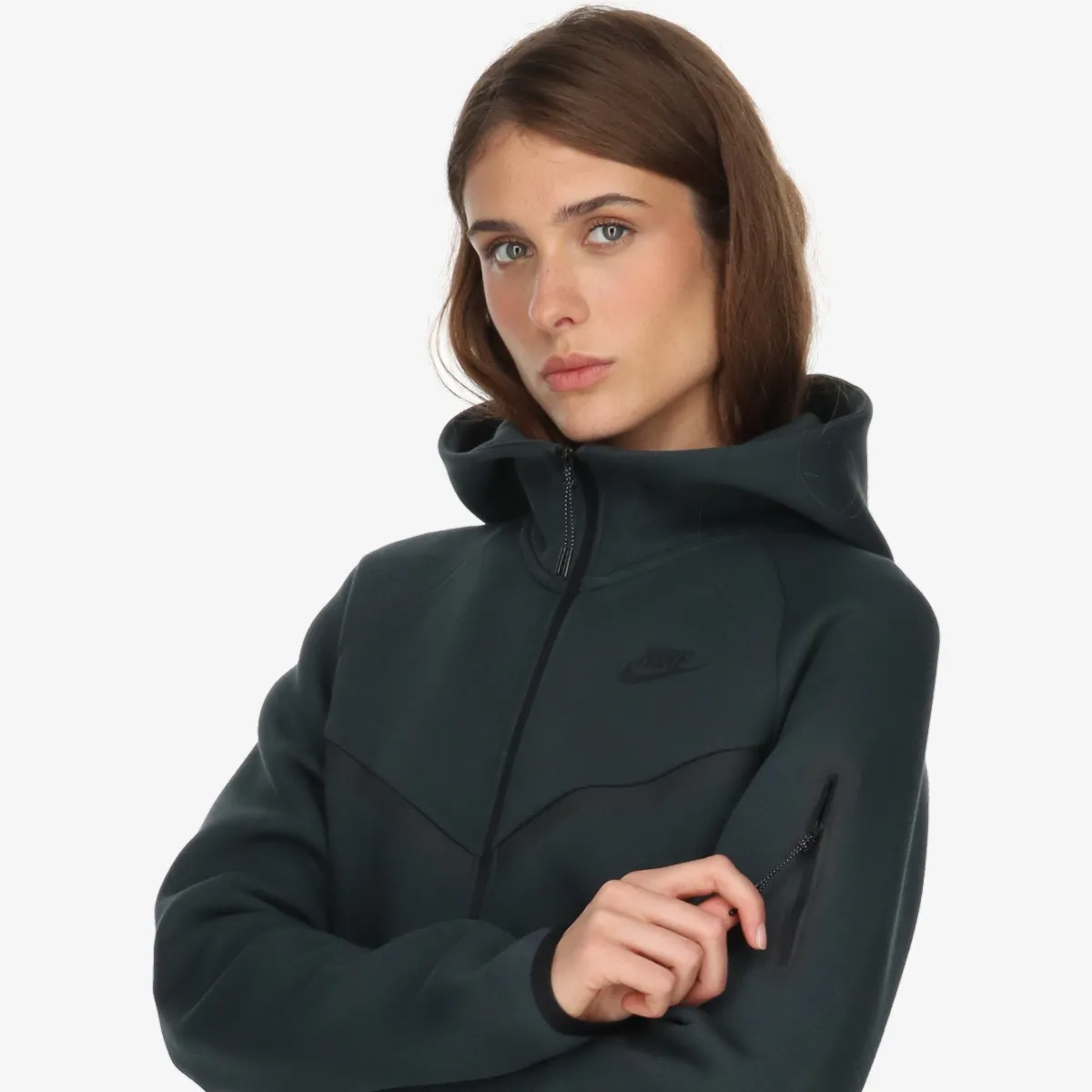 NIKE Majica s kapuljačom s patentom W NSW TCH FLC WR FZ HDY 2 