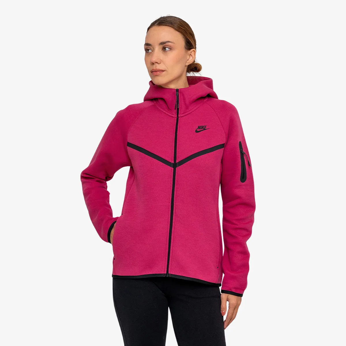 NIKE Majica s kapuljačom s patentom W NSW TCH FLC WR FZ HDY 2 