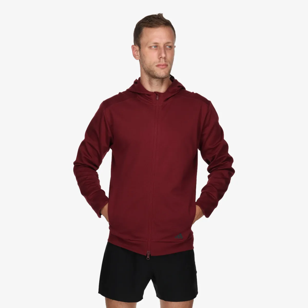 ADIDAS Majica s kapuljačom s patentom YOGA BASE FZ HD 