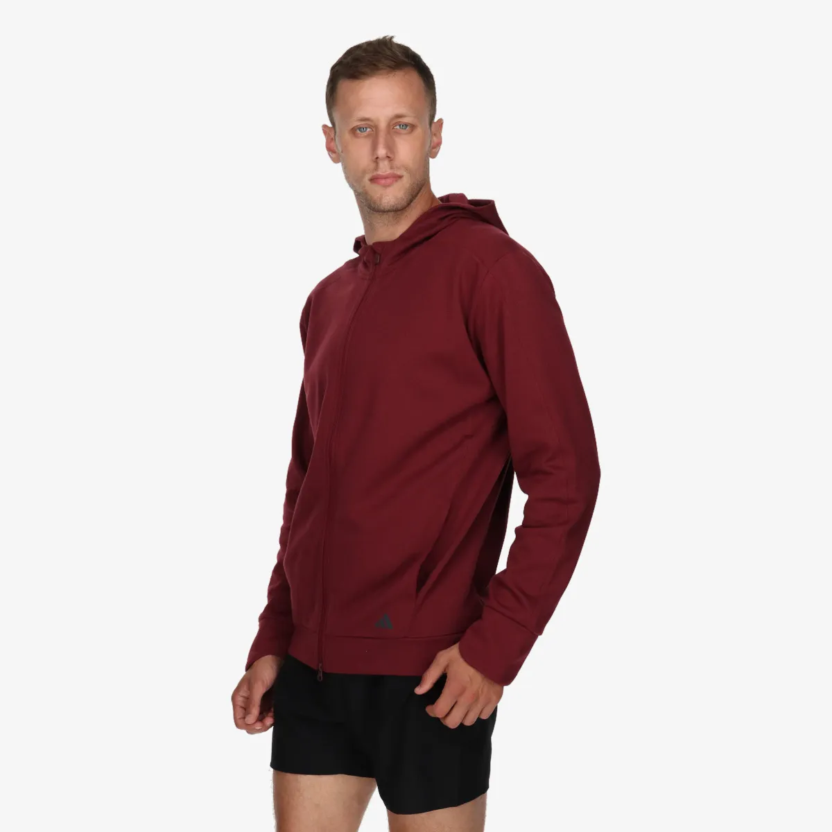 ADIDAS Majica s kapuljačom s patentom YOGA BASE FZ HD 