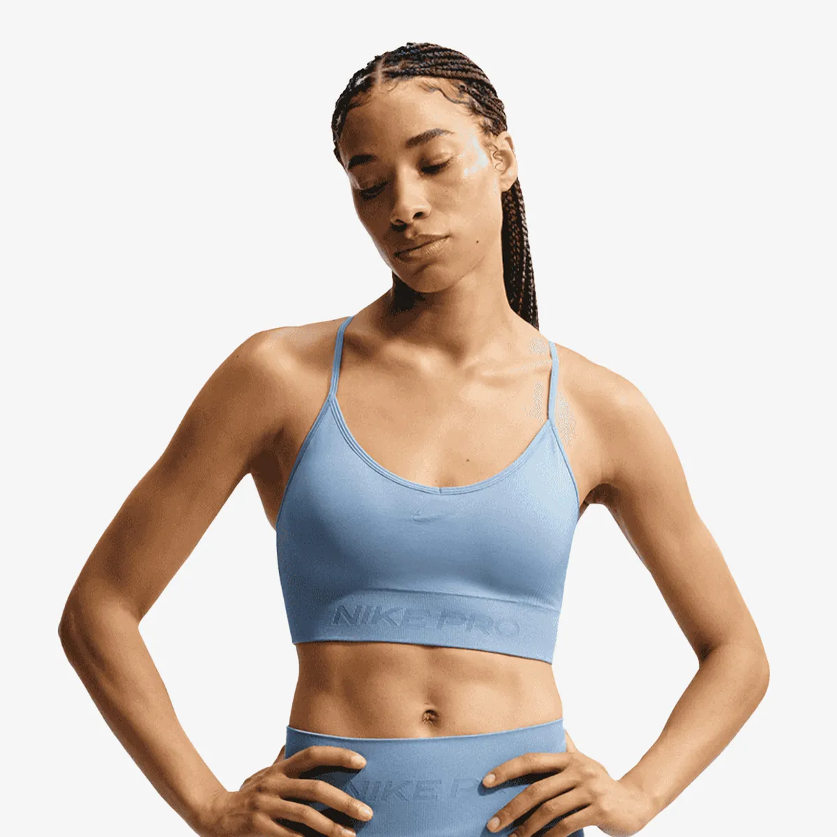 NIKE Sportski grudnjak W NP DF SMLS LS BRA 
