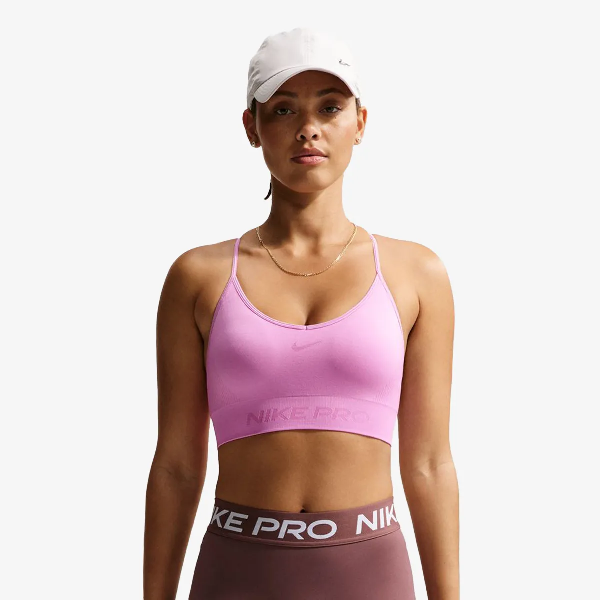 NIKE Sportski grudnjak W NP DF SMLS LS BRA 