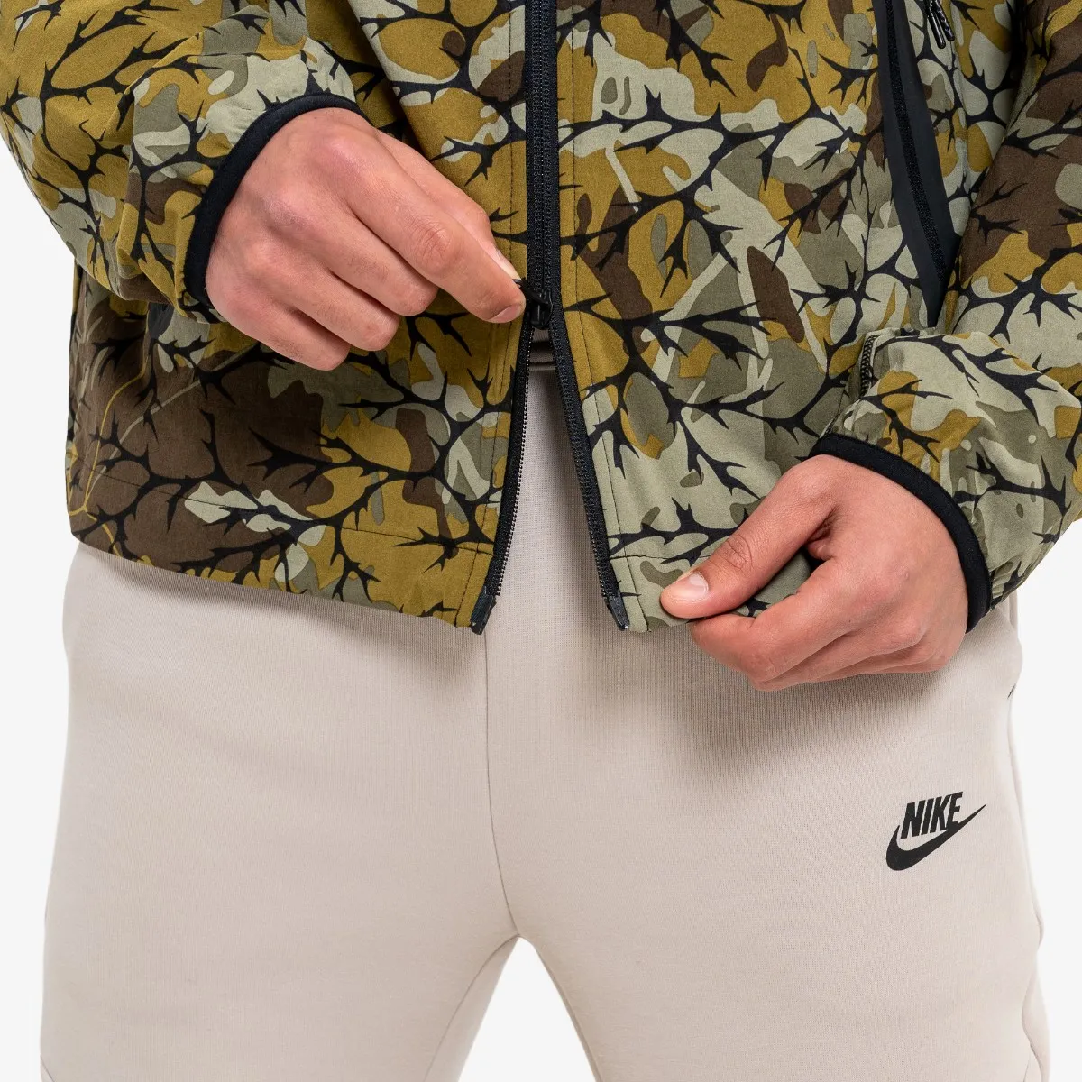 NIKE Majica s kapuljačom s patentom M NK TECH WVN+ FZ