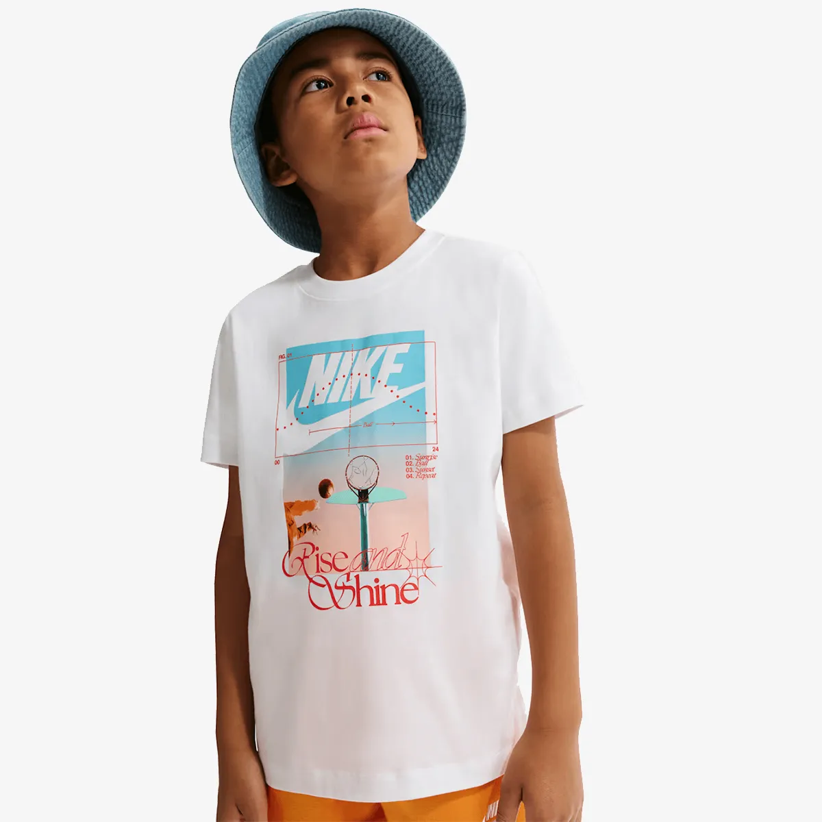 NIKE T-Shirt K NSW TEE RISE AND SHINE 