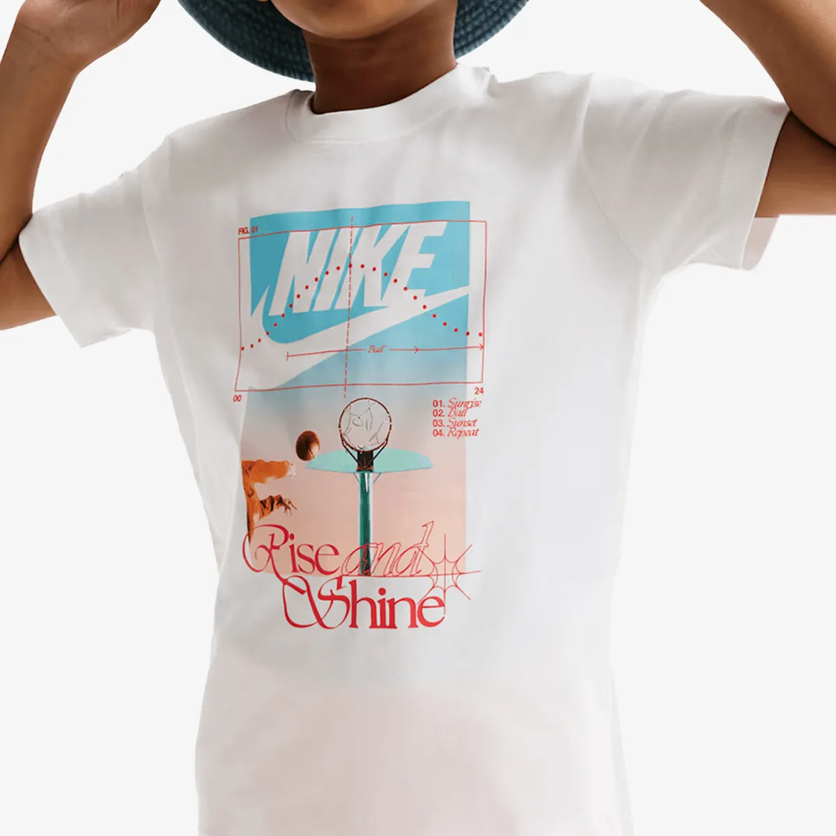 NIKE T-Shirt K NSW TEE RISE AND SHINE 