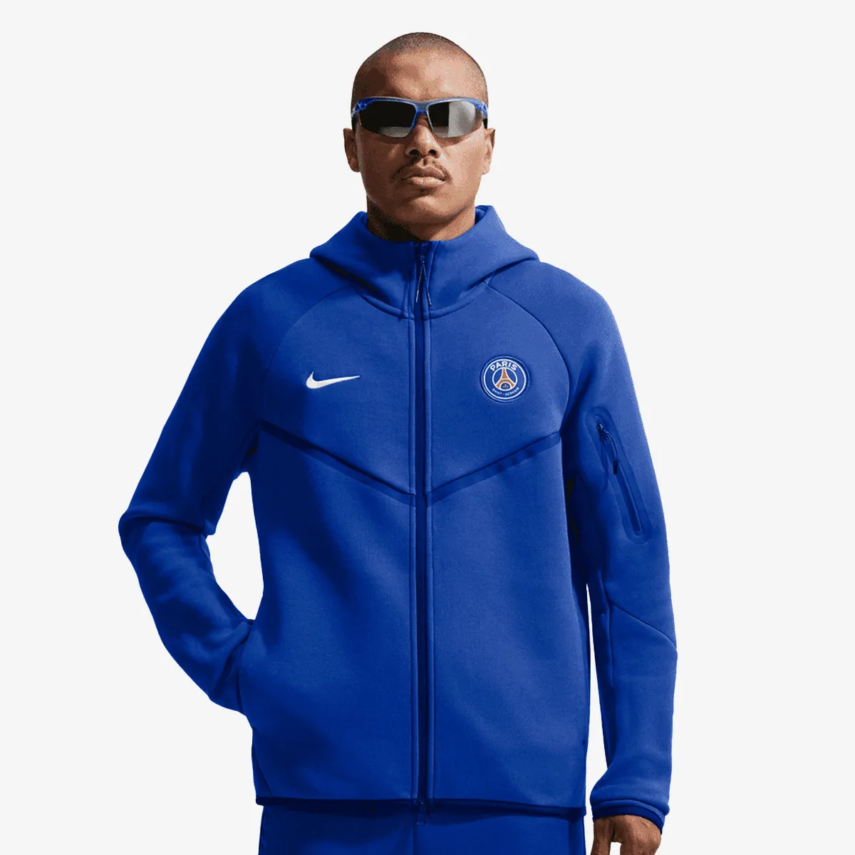 NIKE Majica s kapuljačom s patentom PSG M NK TCH FLC FZ WR HOODIE