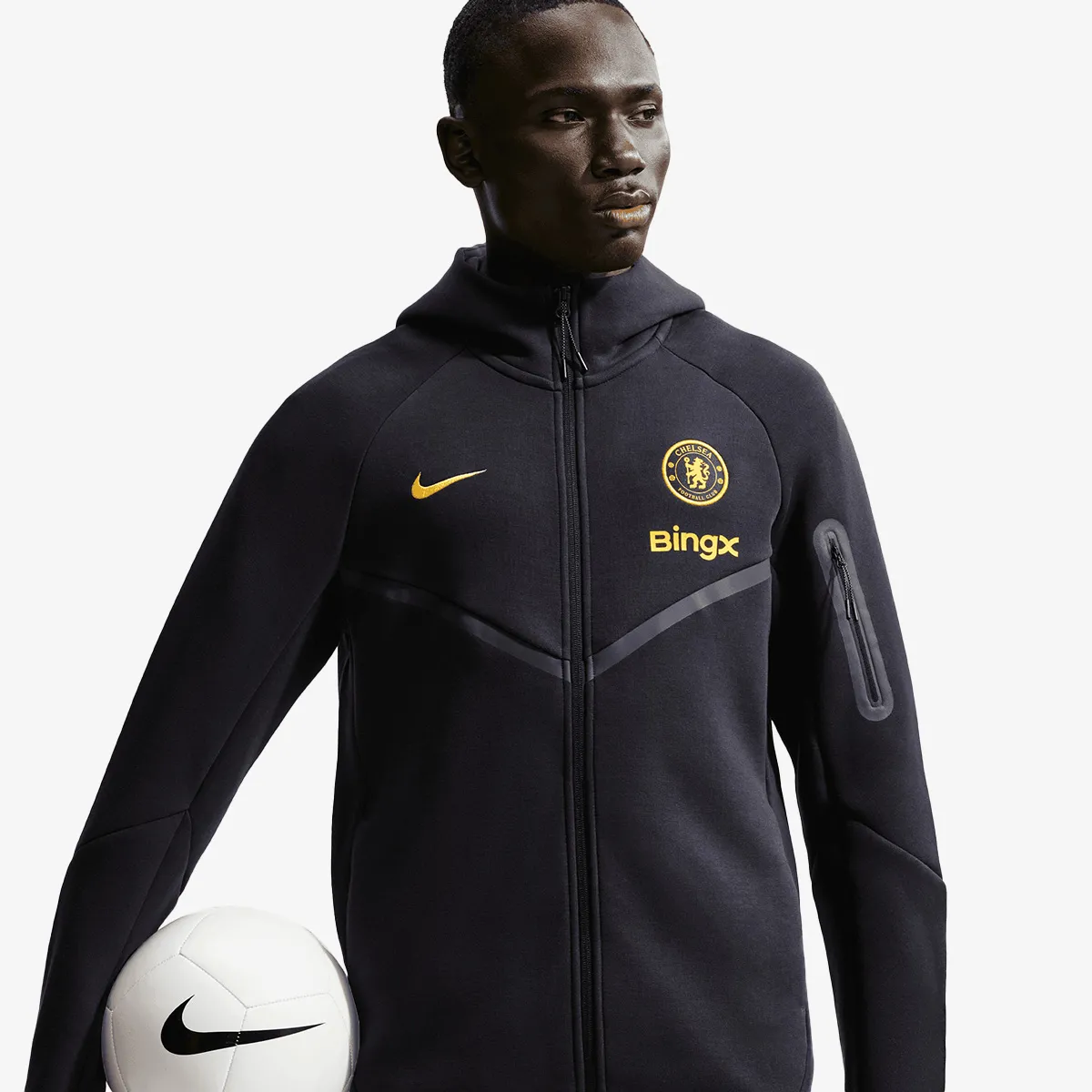 NIKE Majica s kapuljačom s patentom CFC M NK TCH FLC FZ WR HDY