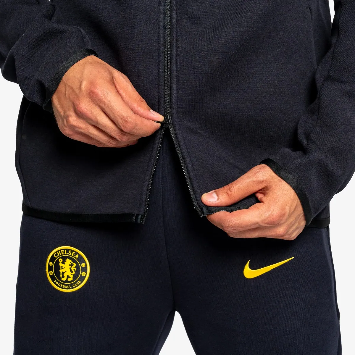 NIKE Majica s kapuljačom s patentom CFC M NK TCH FLC FZ WR HDY 