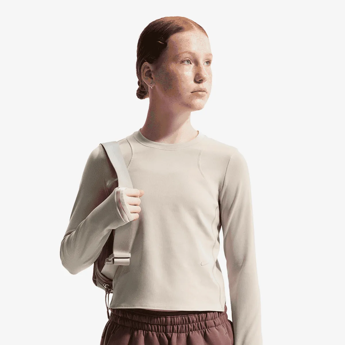 NIKE Majica dugih rukava G NK MAVN DF RIBBED LS TOP