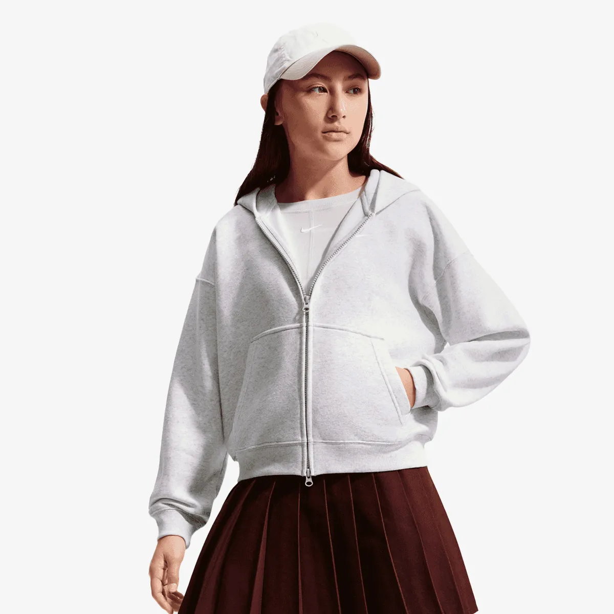 NIKE Majica s kapuljačom s patentom G NSW STUDIO FLC OS FZ HD 