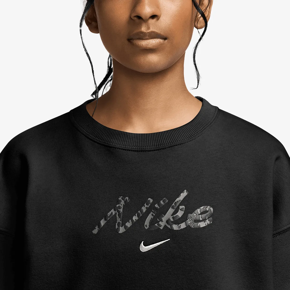 NIKE Majica dugih rukava G NSW STDIO FLC OVRSZD CRW AOP 