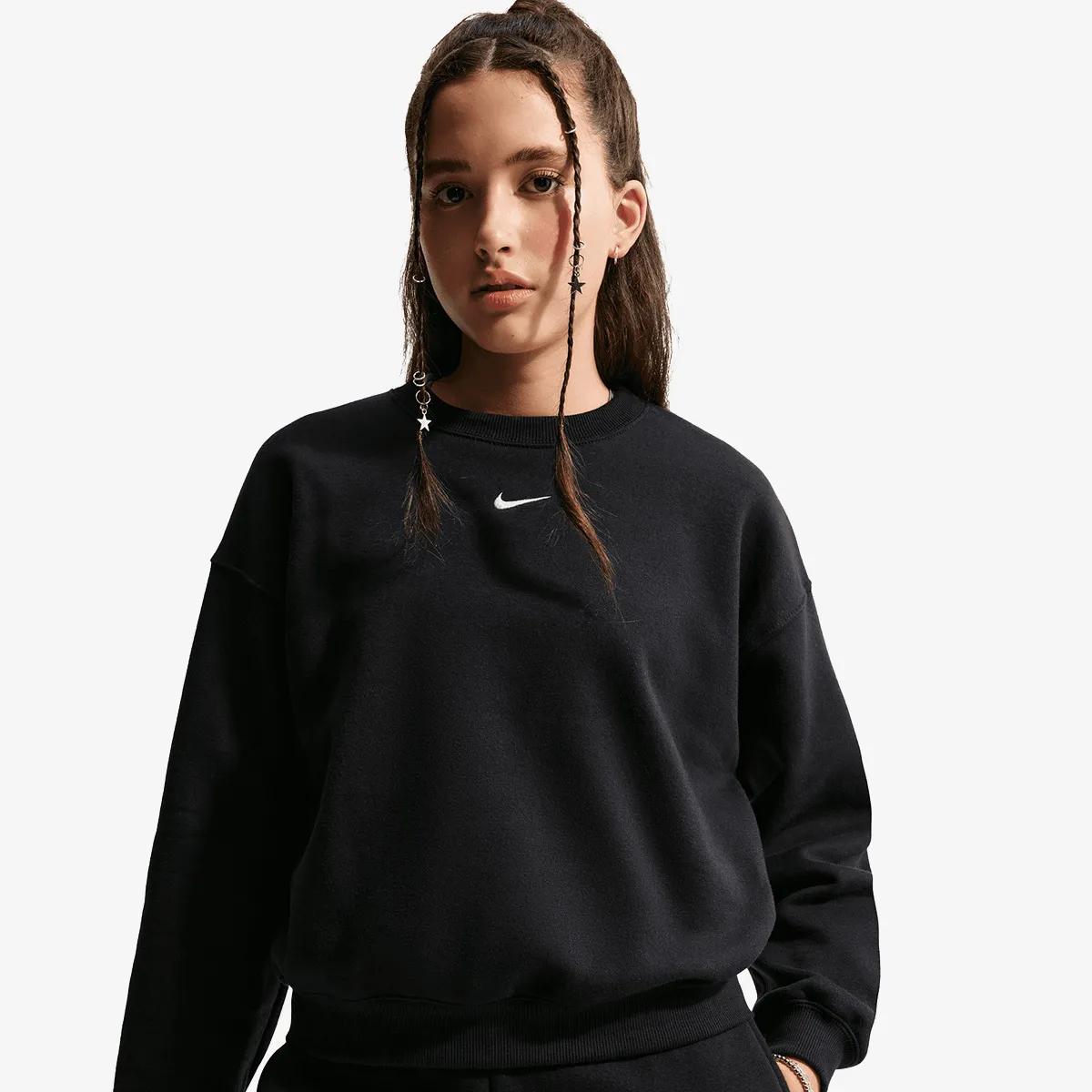 NIKE Majica bez kragne G NSW STUDIO FLC BXY OS LBR