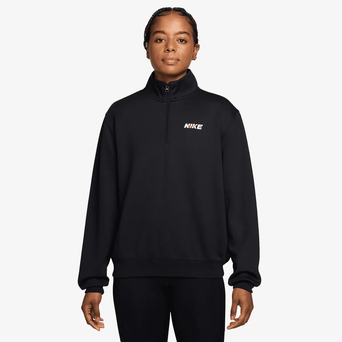 NIKE Majica dugih rukava W NK DF STDO FLC SPT QZ CPSL B