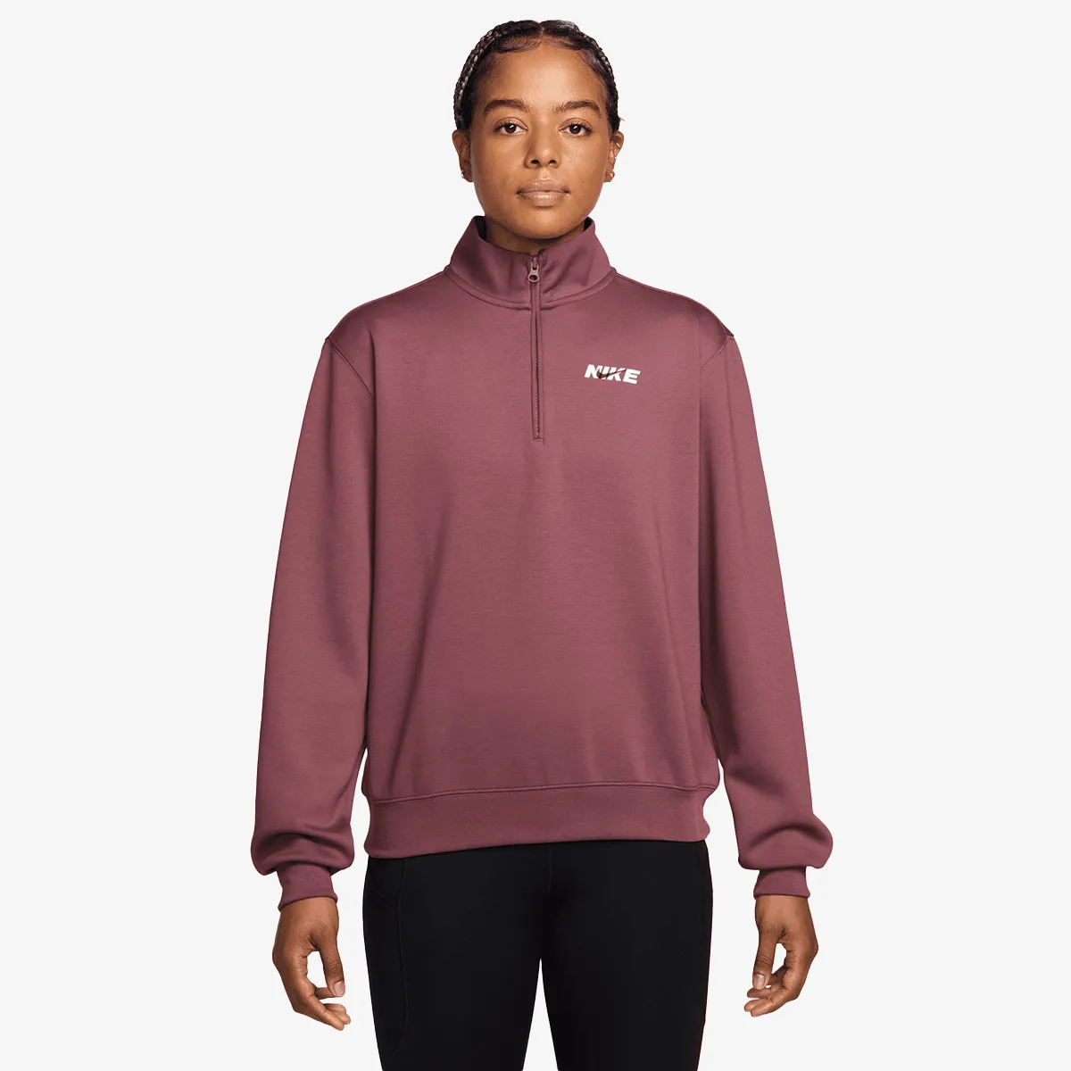 NIKE Majica dugih rukava W NK DF STDO FLC SPT QZ CPSL B
