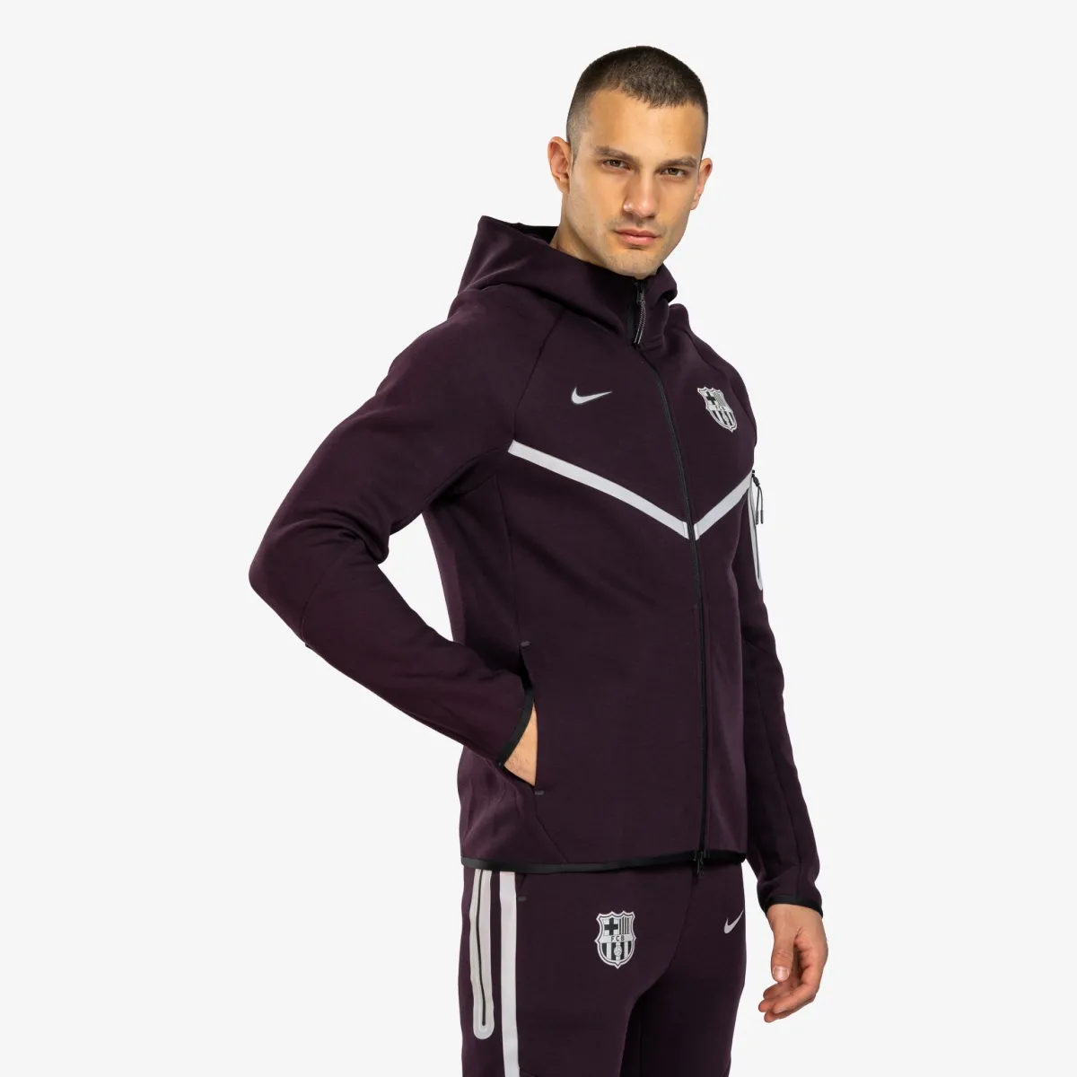 NIKE Majica s kapuljačom s patentom FCB M NK TCHFLCWRFZJKTREFLECWP 