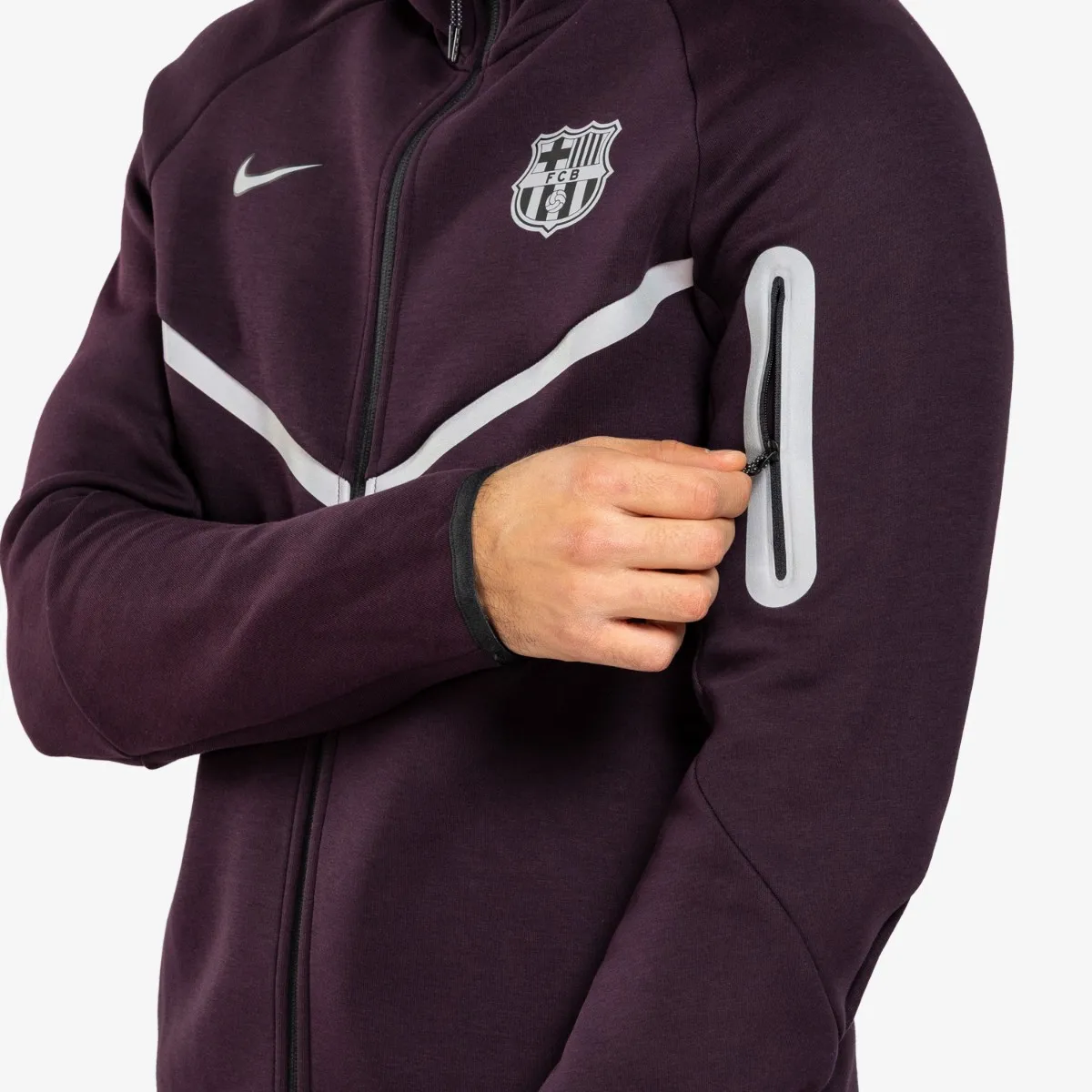 NIKE Majica s kapuljačom s patentom FCB M NK TCHFLCWRFZJKTREFLECWP 