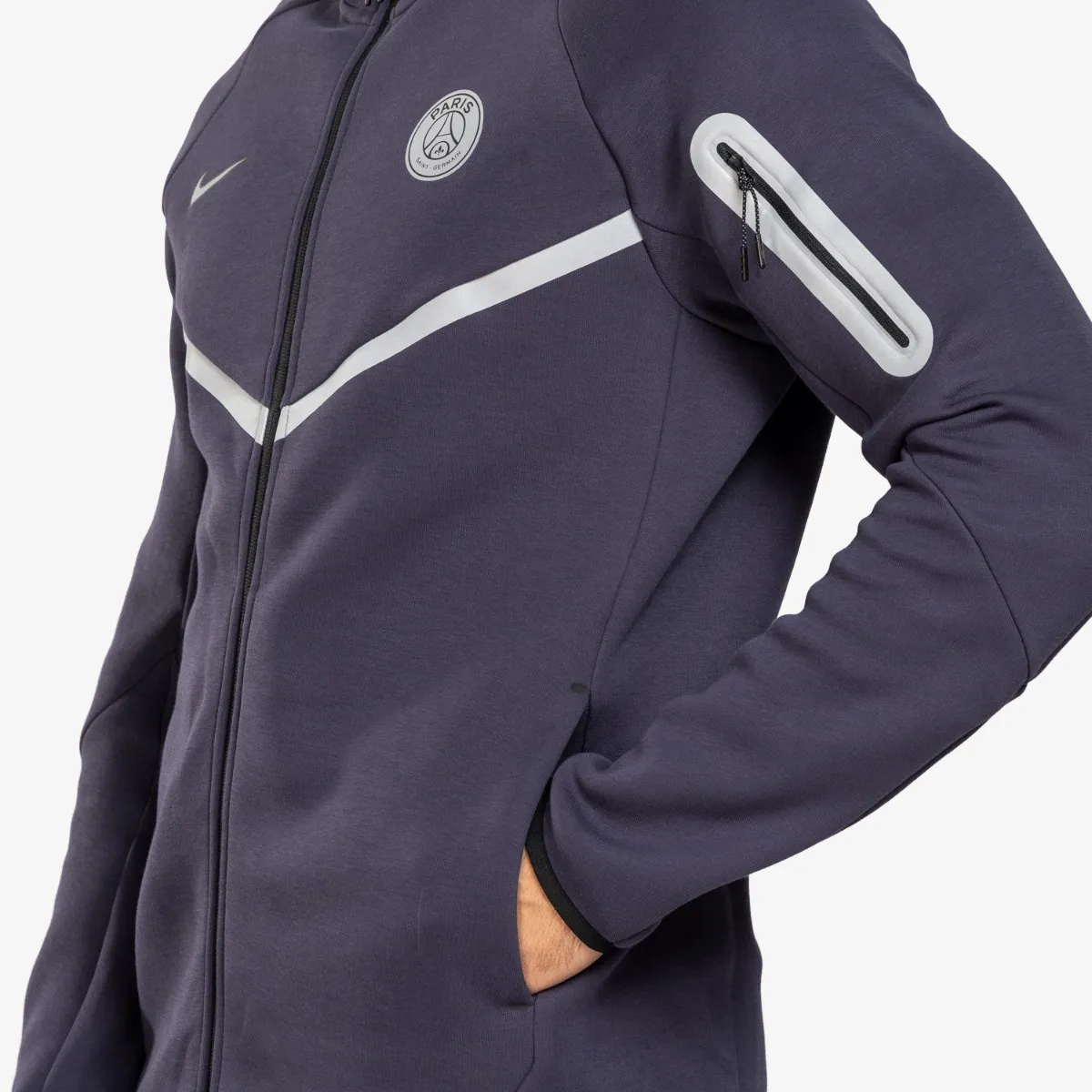 NIKE Majica s kapuljačom s patentom PSG M NK TECHFLCWRFZJKT REF WP 