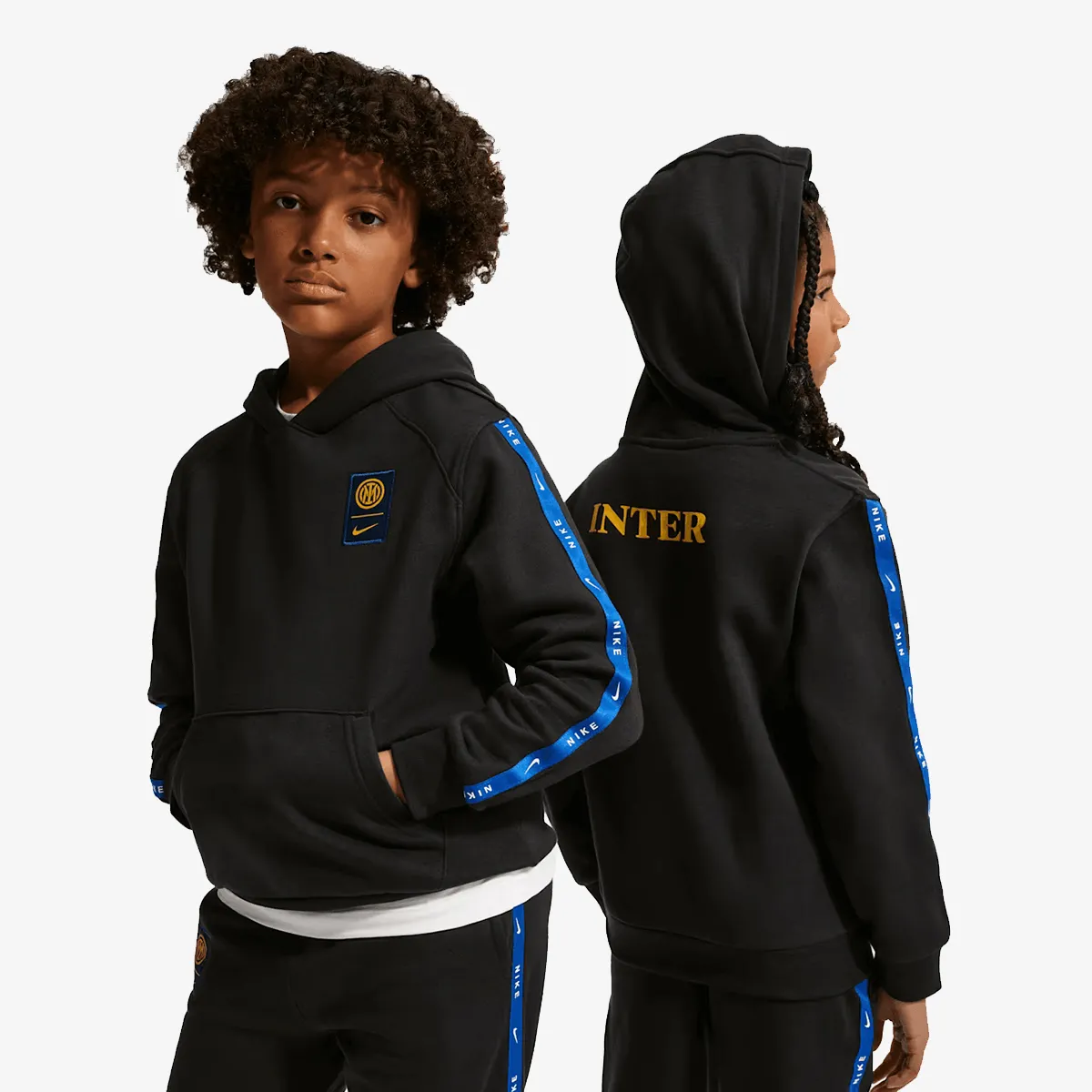 NIKE Majica s kapuljačom s patentom INTER Y NSW CS HOODY FLC BB 
