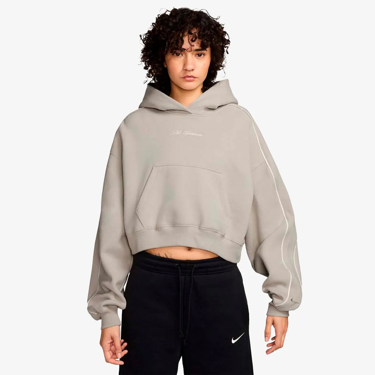 NIKE Majica s kapuljačom W NK STDO FLC MW CRP SCLOP HDY