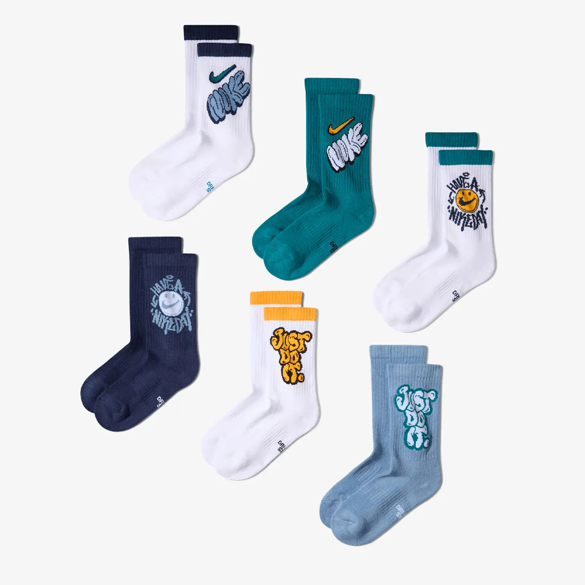 NIKE Čarape Y NK ED CSH CRW 6P-144 SARTGFX