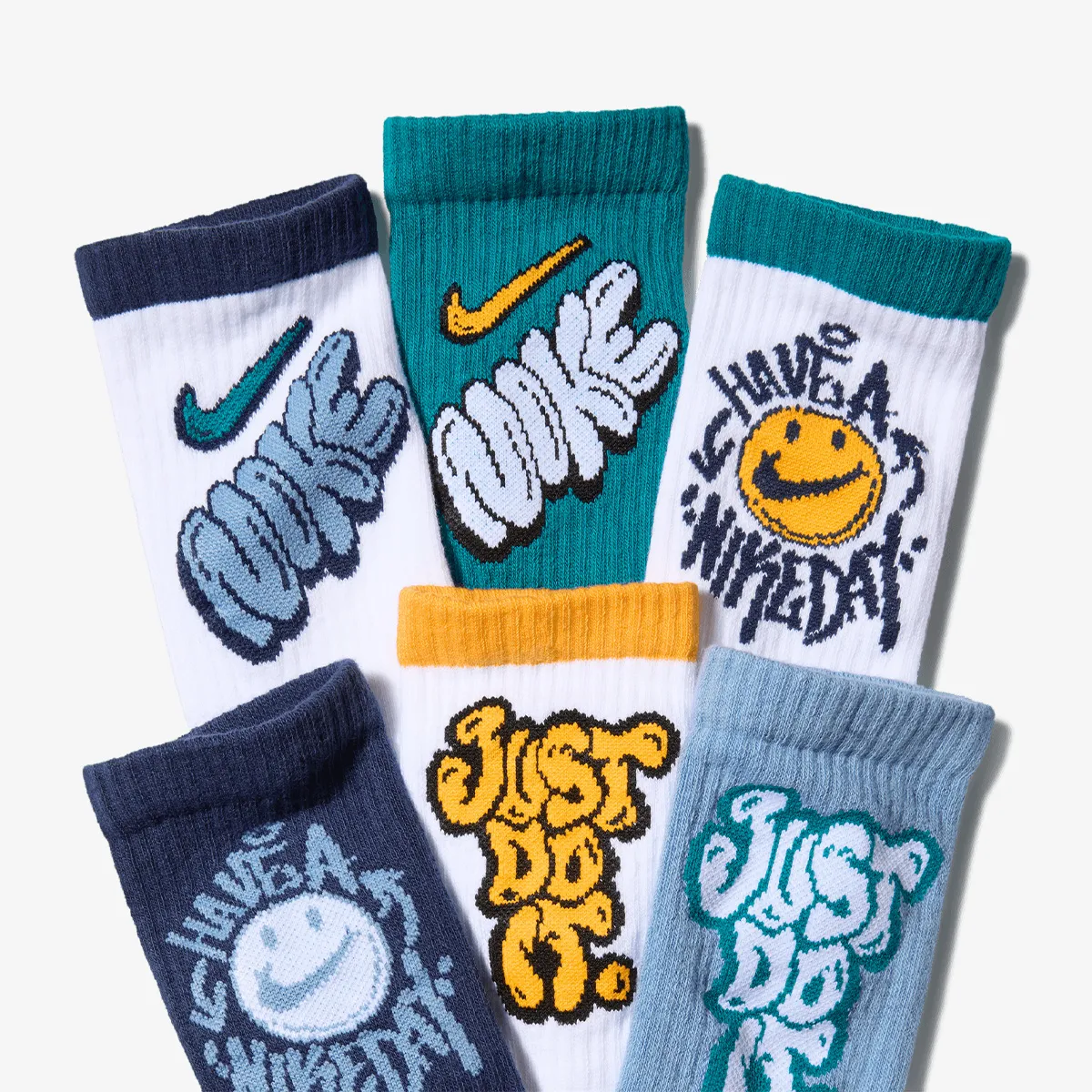 NIKE Čarape Y NK ED CSH CRW 6P-144 SARTGFX 