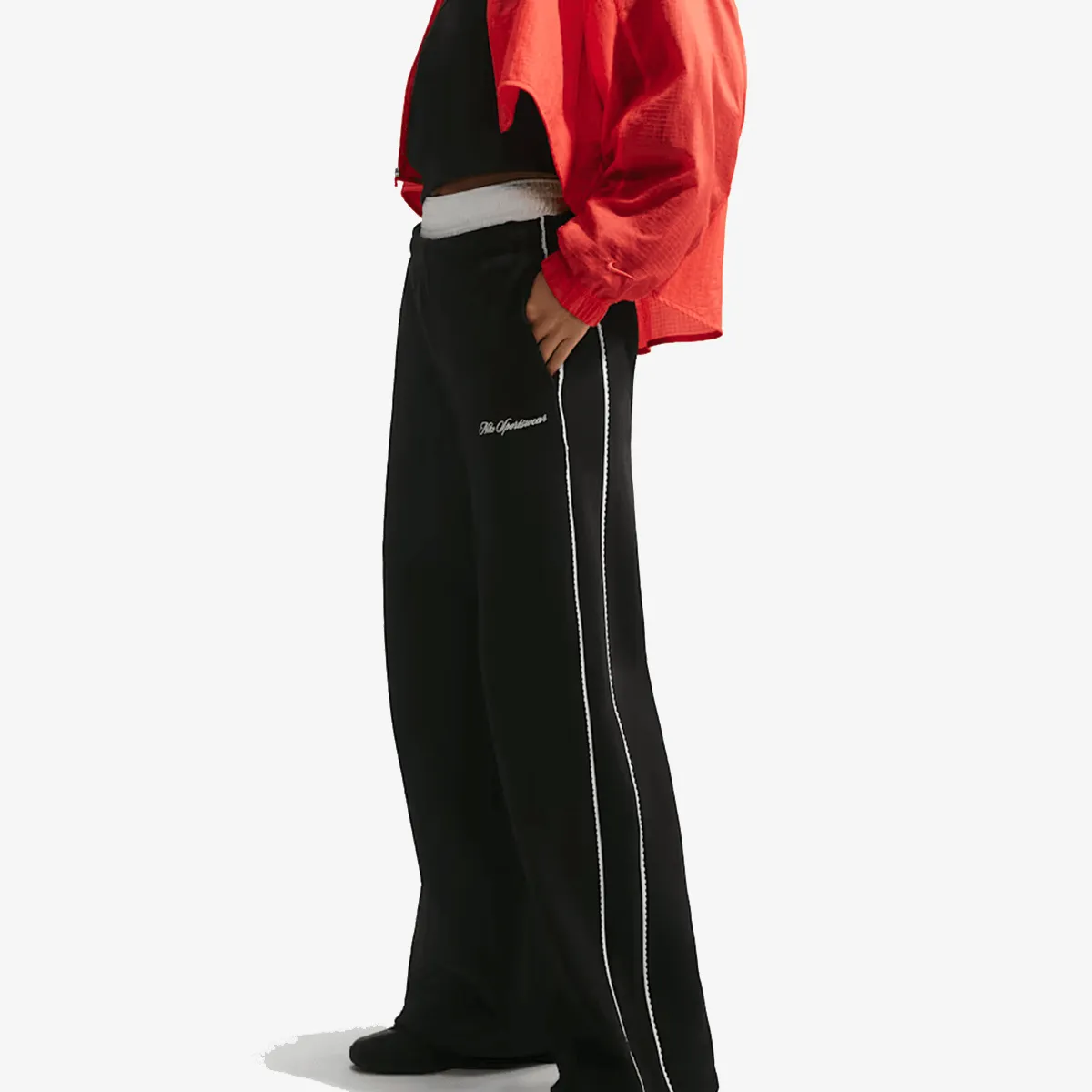 NIKE Hlače W NK STDO FLC MW MR SCALLOP WL 