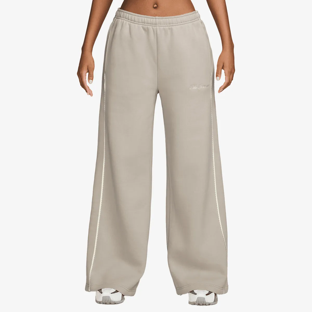 NIKE Hlače W NK STDO FLC MW MR SCALLOP WL 