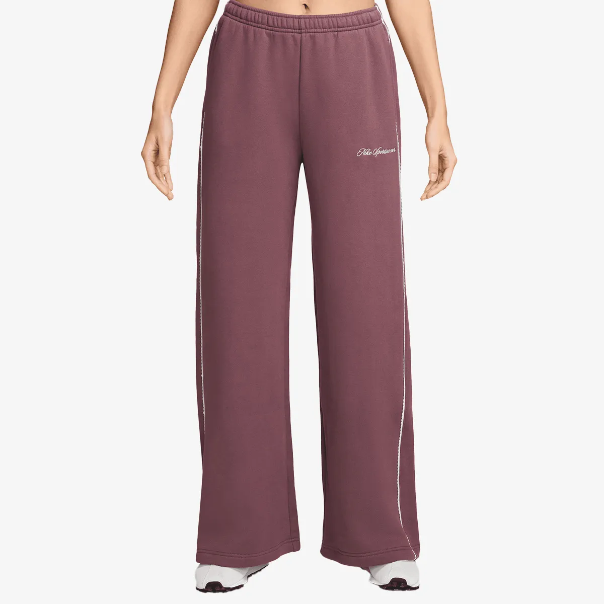 NIKE Hlače W NK STDO FLC MW MR SCALLOP WL 