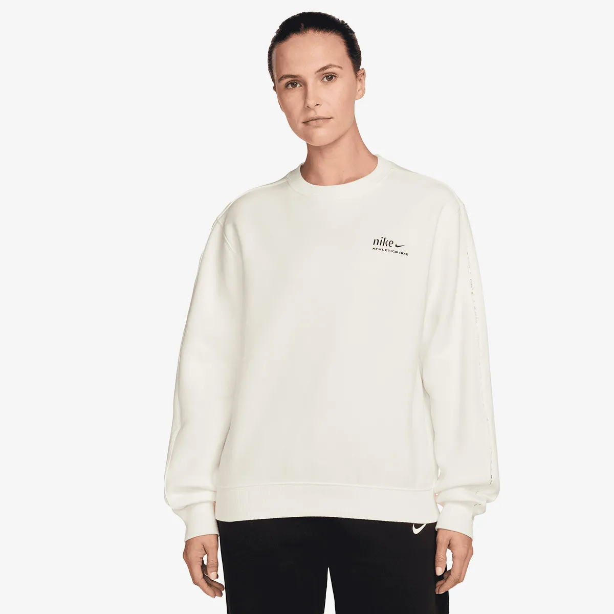 NIKE Majica bez kragne W NK STDO FLC MW STD AD CREW 