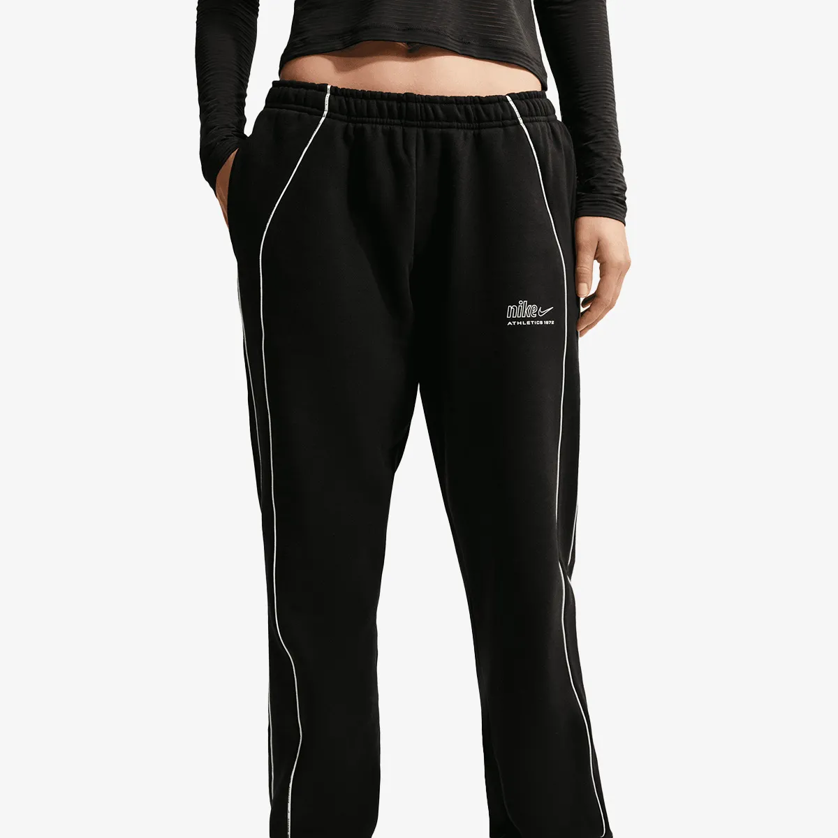 NIKE Hlače W NK STDO FLC MW MR AD CFF PNT
