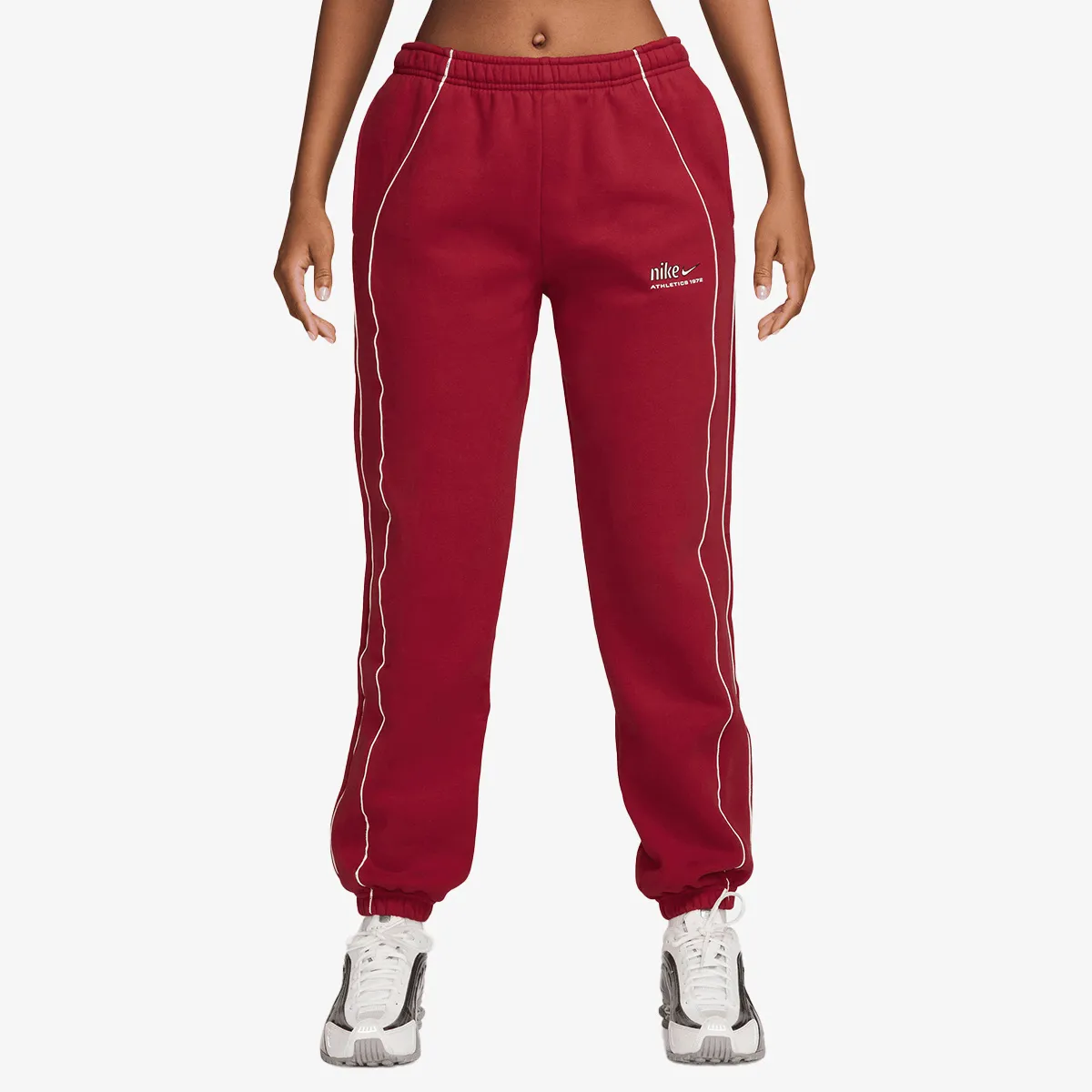 NIKE Hlače W NK STDO FLC MW MR AD CFF PNT